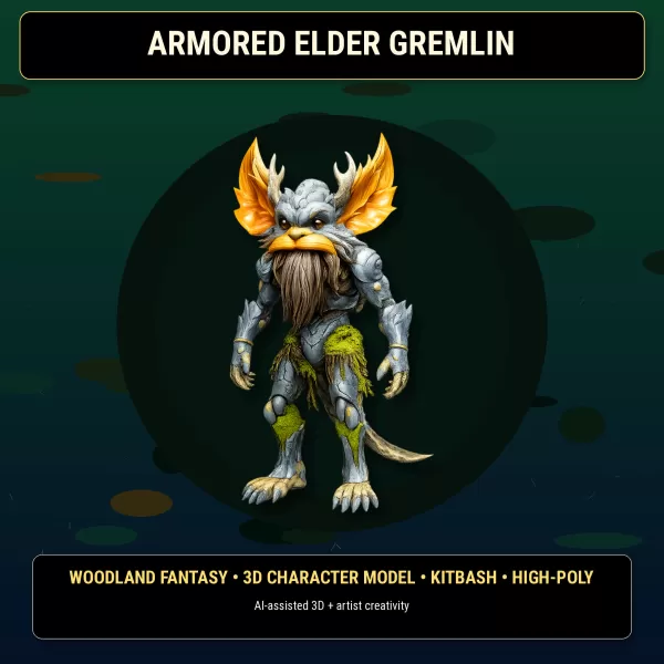 Forest Gremlin Creatures – Fantasy Woodland Character Pack - Model preview 6