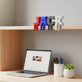 Articulated Letter Set | Full Alphabet, A–Z with Moving Legs - Model thumbnail 6