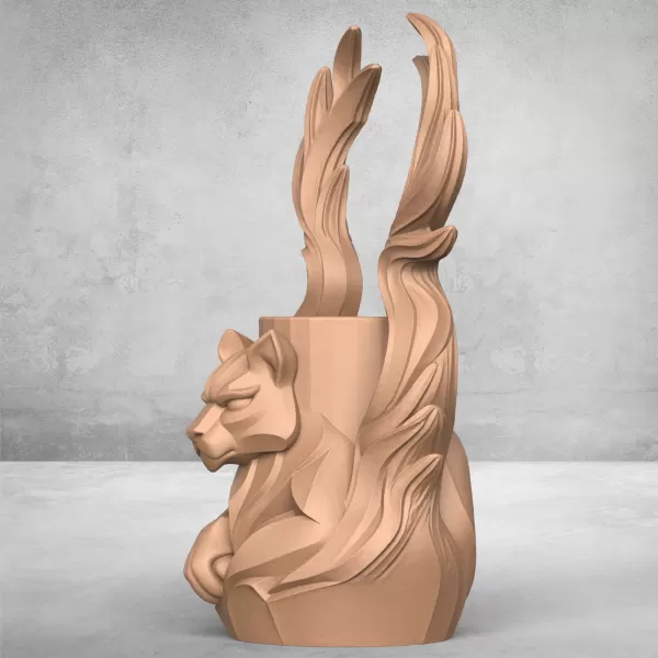 Modern Wolf Vase - Model preview 5
