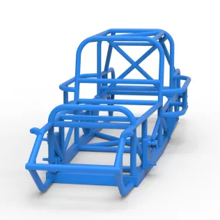 Frame of Vintage Dirt Modified stock car Version 6 Scale 1:25 - Model thumbnail 4