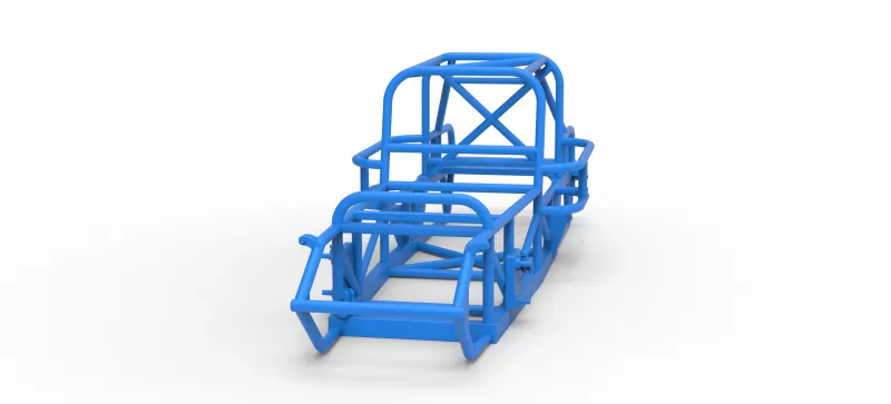 Frame of Vintage Dirt Modified stock car Version 6 Scale 1:25 - Model preview 4