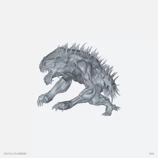 Crawling Werewolf Beast - STL - Model thumbnail 3