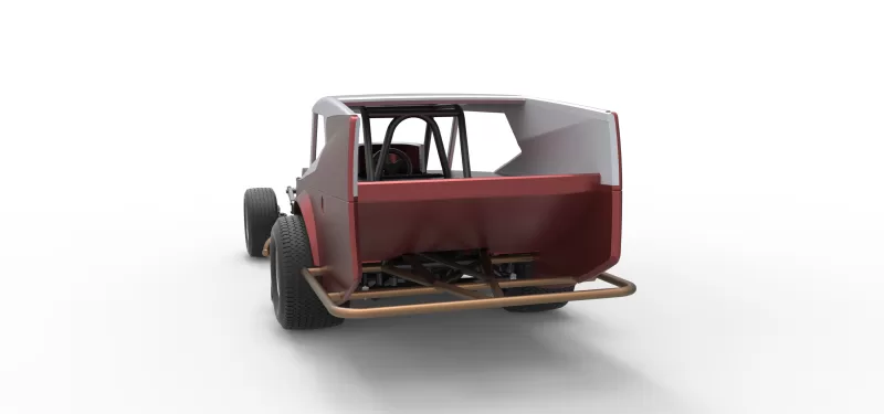 Vintage Dirt Modified stock car Version 5 Scale 1:25 - Model preview 14