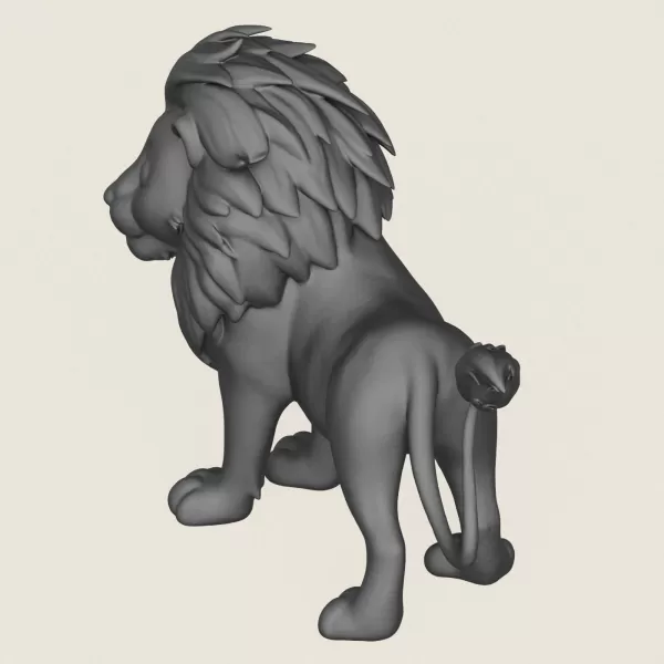 Lion Toy Print Ready 3D Model - Model preview 5