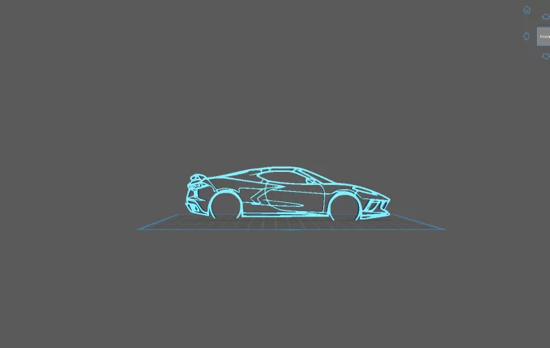 Chevrolet - Corvette C8 Wall Art - Model preview 2