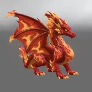 🔥 Inferno Flame Dragon STL File for 3D Print - Model thumbnail 9