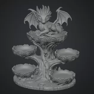 Baby Dragon Organizer Tree STL File for 3D Print - Model thumbnail 13