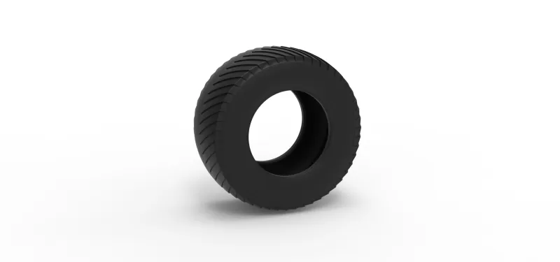 Pulling tractor rear tire 13 Scale 1:25 - Model preview 1