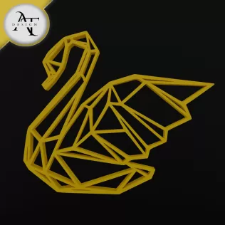 Swan - Geometric - 2D Wall Art Decor
