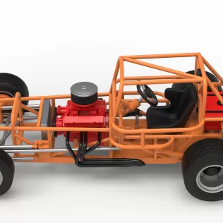 Vintage Dirt Modified stock car Base Version 8 Scale 1:25 - Model thumbnail 10