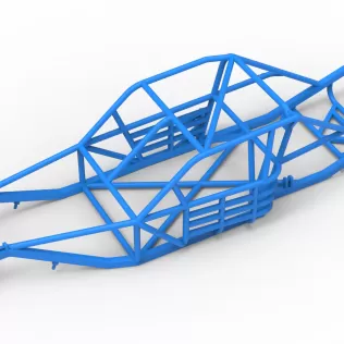 Frame of Vintage Asphalt Modified stock car Version 3 Scale 1:25 - Model thumbnail 2