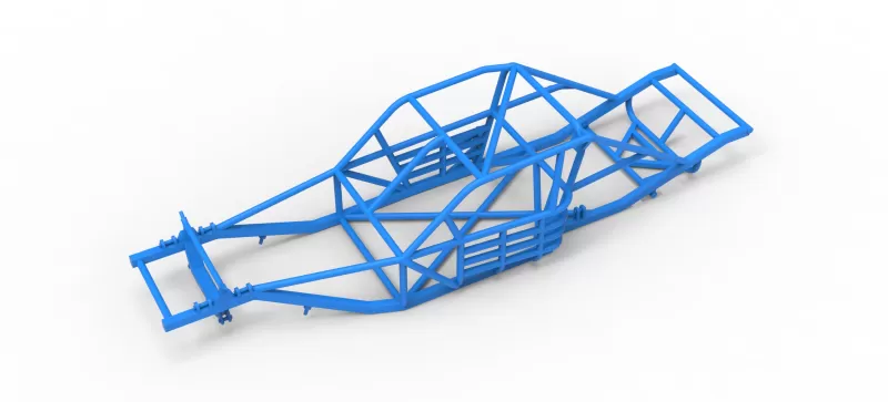 Frame of Vintage Asphalt Modified stock car Version 3 Scale 1:25 - Model preview 2