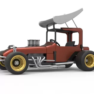 Vintage Winged Supermodified stock car Scale 1:25 - Model thumbnail 2
