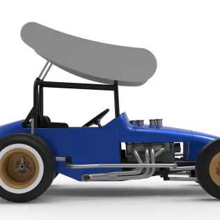 Vintage Winged Supermodified stock car for Dirt V2 Scale 1:25 - Model thumbnail 22