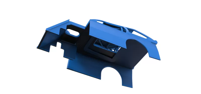 Shell of Mod Lite Race car Version 2 Scale 1:25 - Model preview 3