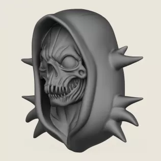 Horror Skull Print Ready 3D Model - Model thumbnail 2
