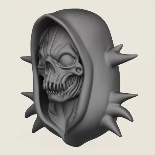 Horror Skull Print Ready 3D Model - Model preview 2