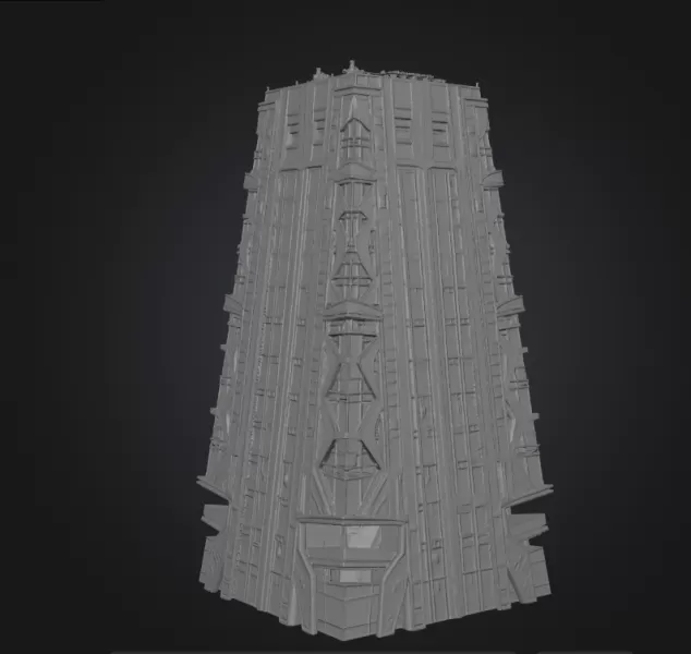 Cyberpunk skyscraper - Model preview 2