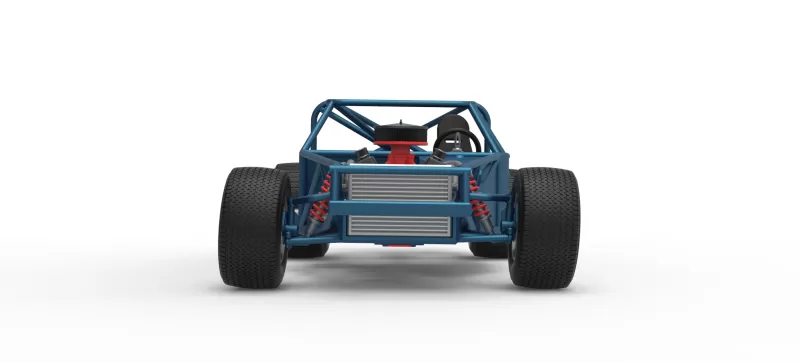 Vintage Dirt late model Race car Base Scale 1:25 - Model preview 7