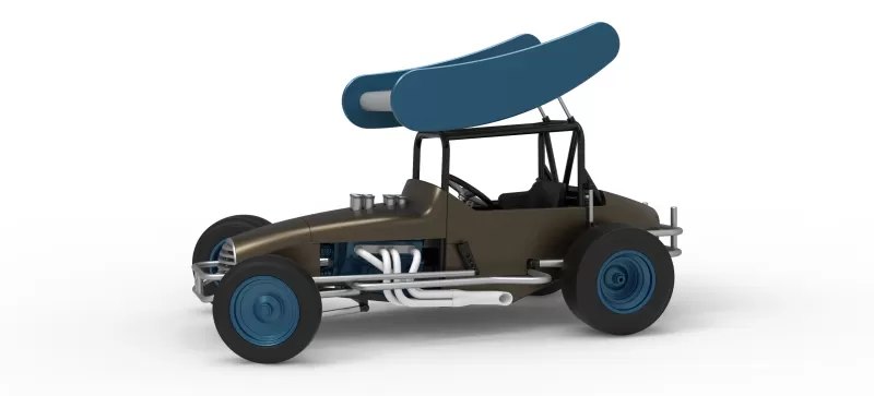 Vintage Winged Supermodified for Dirt while turning V2 1:25 - Model preview 1