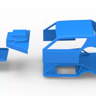 Shell of Vintage Asphalt Modified stock car V8 Scale 1:25 - Model thumbnail 22