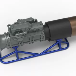 Jet engine on the frame Scale 1:25 - Model thumbnail 2
