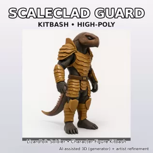 Cinematic Creature + Mech Kitbash Pack (High-Poly 3D Models) - Model thumbnail 12