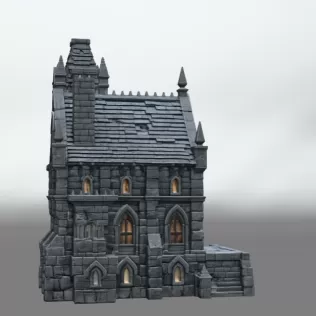 Dark Fantasy Mansion STL File for 3D Printing - Model thumbnail 6