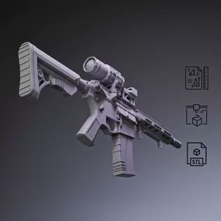 M4 Custom Tactical Rifle #RoZ - Model thumbnail 1