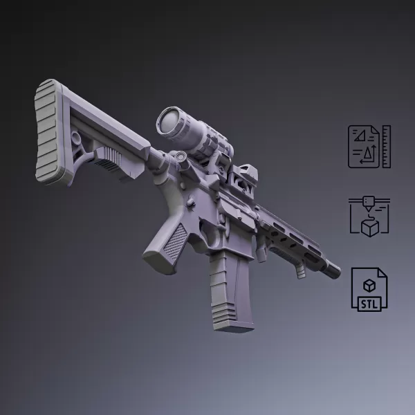 M4 Custom Tactical Rifle #RoZ - Model preview 1