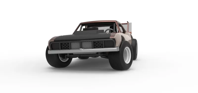 Vintage Semi-Late Model Stock Car while turning Scale 1:25 - Model preview 6