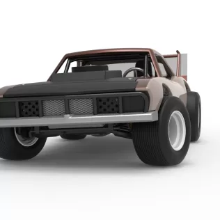 Vintage Semi-Late Model Stock Car while turning Scale 1:25 - Model thumbnail 6