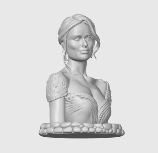 Olivia Wilde 3D Bust - Model preview 12