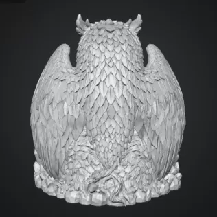 Mystic Halloween Owl Bowl STL File for 3D Print - Model thumbnail 15