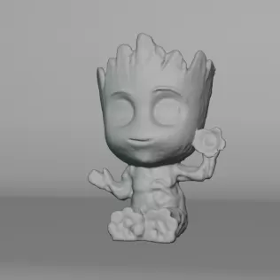 Grut 3D Model - Fantasy Cartoon Character Adorable Tree Spirit - Model thumbnail 3