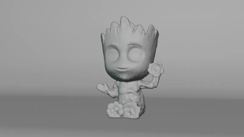 Grut 3D Model - Fantasy Cartoon Character Adorable Tree Spirit - Model preview 3