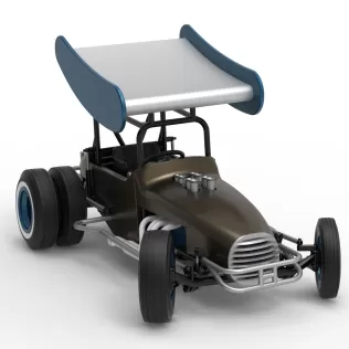 Vintage Winged Supermodified for Dirt while turning V2 1:25 - Model thumbnail 26