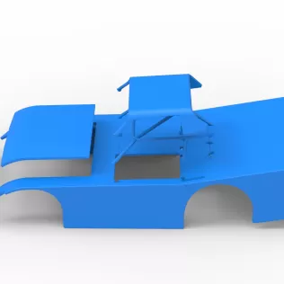 Shell of Vintage Dirt late model Race car Version 4 Scale 1:25 - Model thumbnail 24