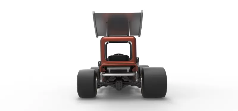 Vintage Winged Supermodified stock car Scale 1:25 - Model preview 16