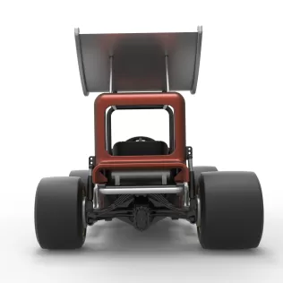 Vintage Winged Supermodified stock car Scale 1:25 - Model thumbnail 16
