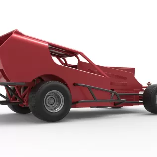 Vintage Dirt Modified stock car Version 4 Scale 1:25 - Model thumbnail 21