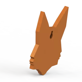 Geometric Low-Poly Fox Wall Decor – 3D Print Ready (Engineered M - Model thumbnail 11