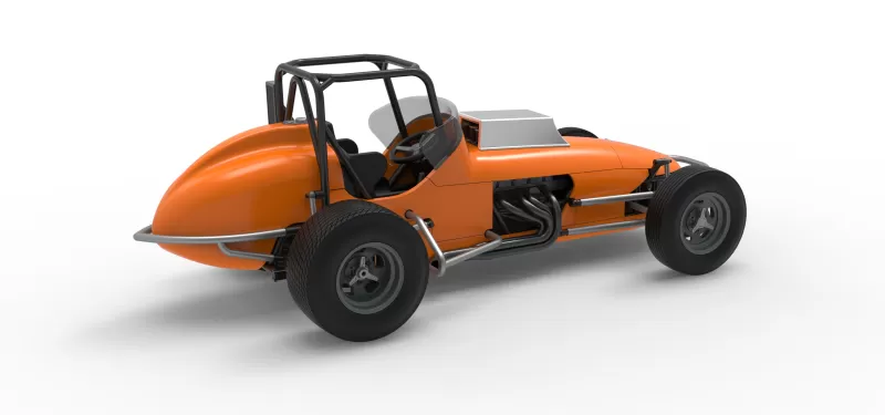 Dirt Silver Crown Champ car Version 2 Scale 1:25 - Model preview 20