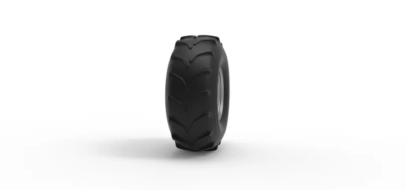 Front wheel from Mud dragster Version 4 Scale 1:25 - Model preview 3
