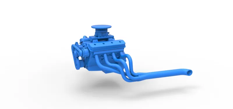 Engine of Vintage Asphalt Modified stock car Scale 1:25 - Model preview 1