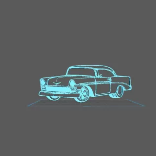 Chevrolet - Bel Air 1956 Wall Art