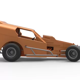 Vintage Dirt Modified stock car Version 3 while turning 1:25 - Model thumbnail 22