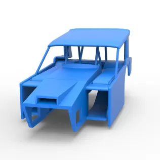 Shell of Vintage Dirt Modified stock car Version 6 Scale 1:25 - Model thumbnail 4