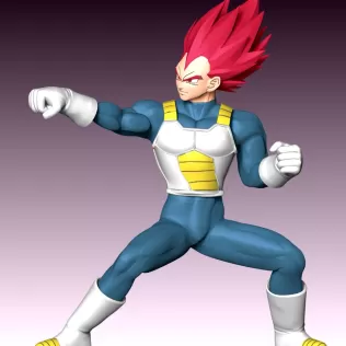 Vegeta SSJ God - Dragon Ball - Model thumbnail 4