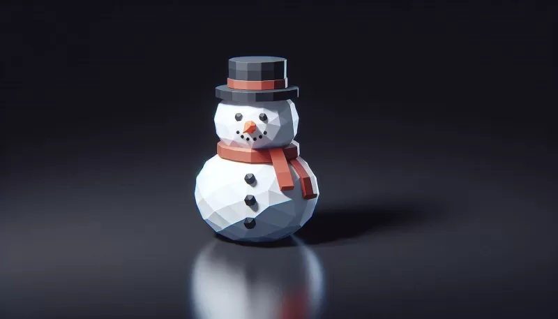 Ice Beer Snowman 3D Model - Model preview 1